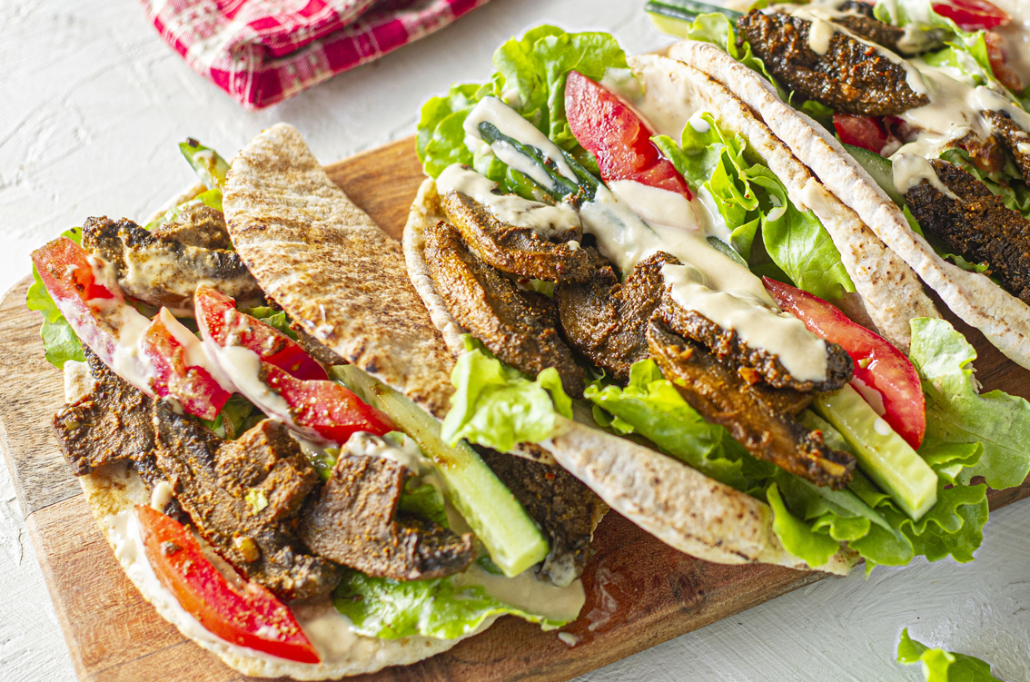 Mushroom Shawarma Wraps - Vegan Recipe