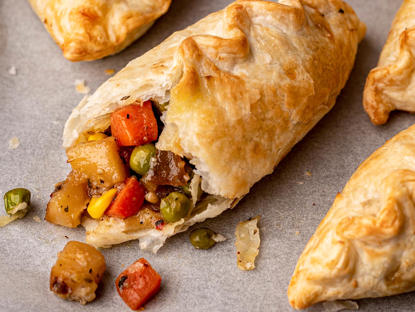 Roast Vegetable Pasties - Vegan Recipe