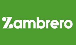 Zambrero logo in white text on a green rectangular background.