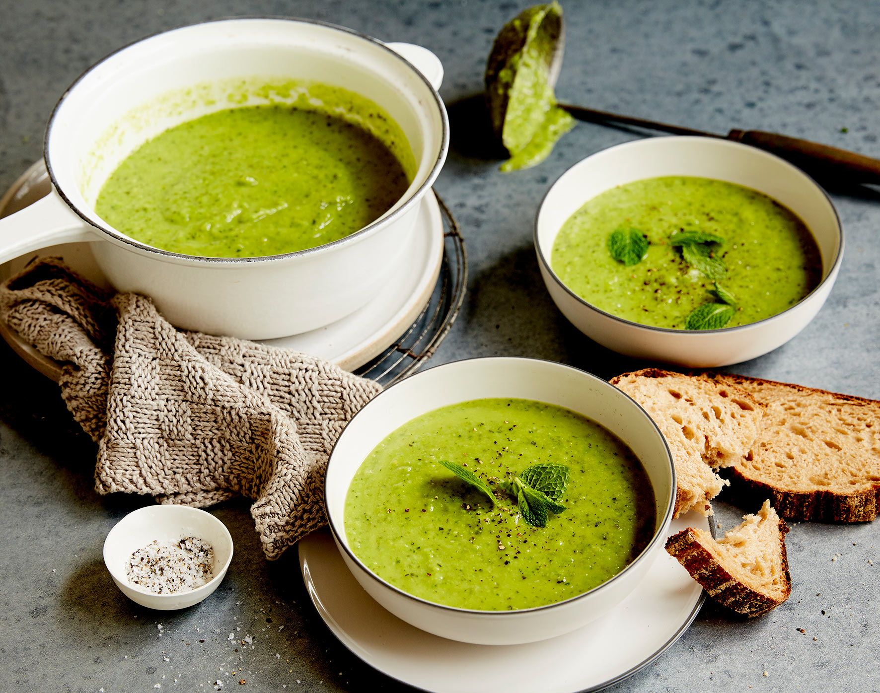 Pea & Zucchini Soup - Vegan Recipe