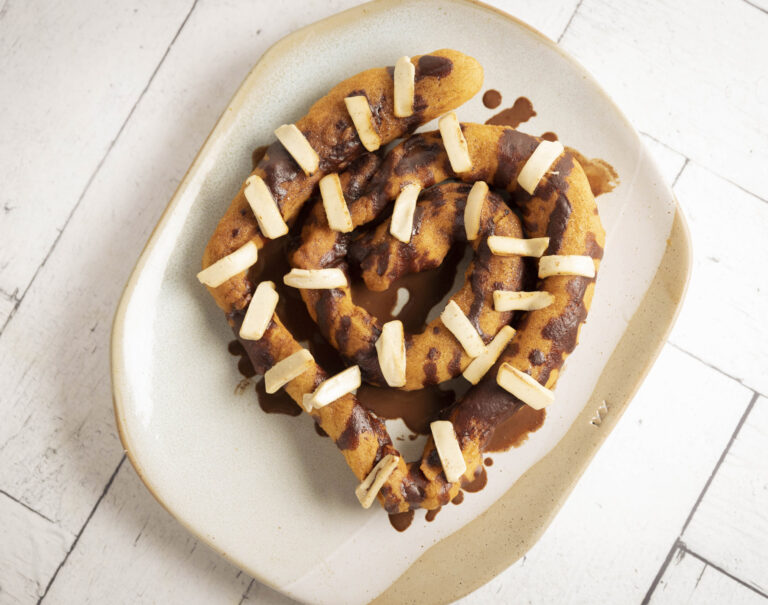 vegan churros on a plate