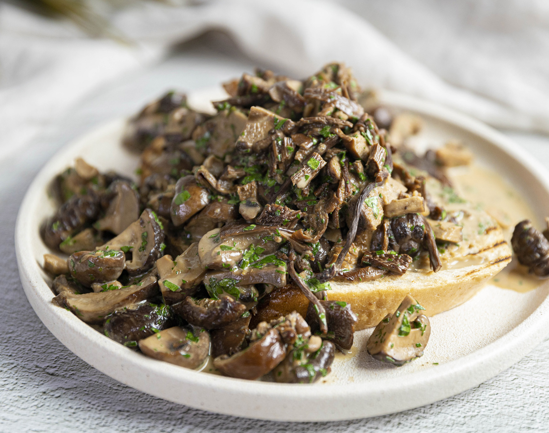 mushrooms on toast