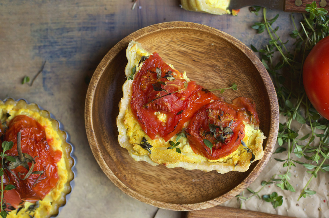 tomato tofu quiche