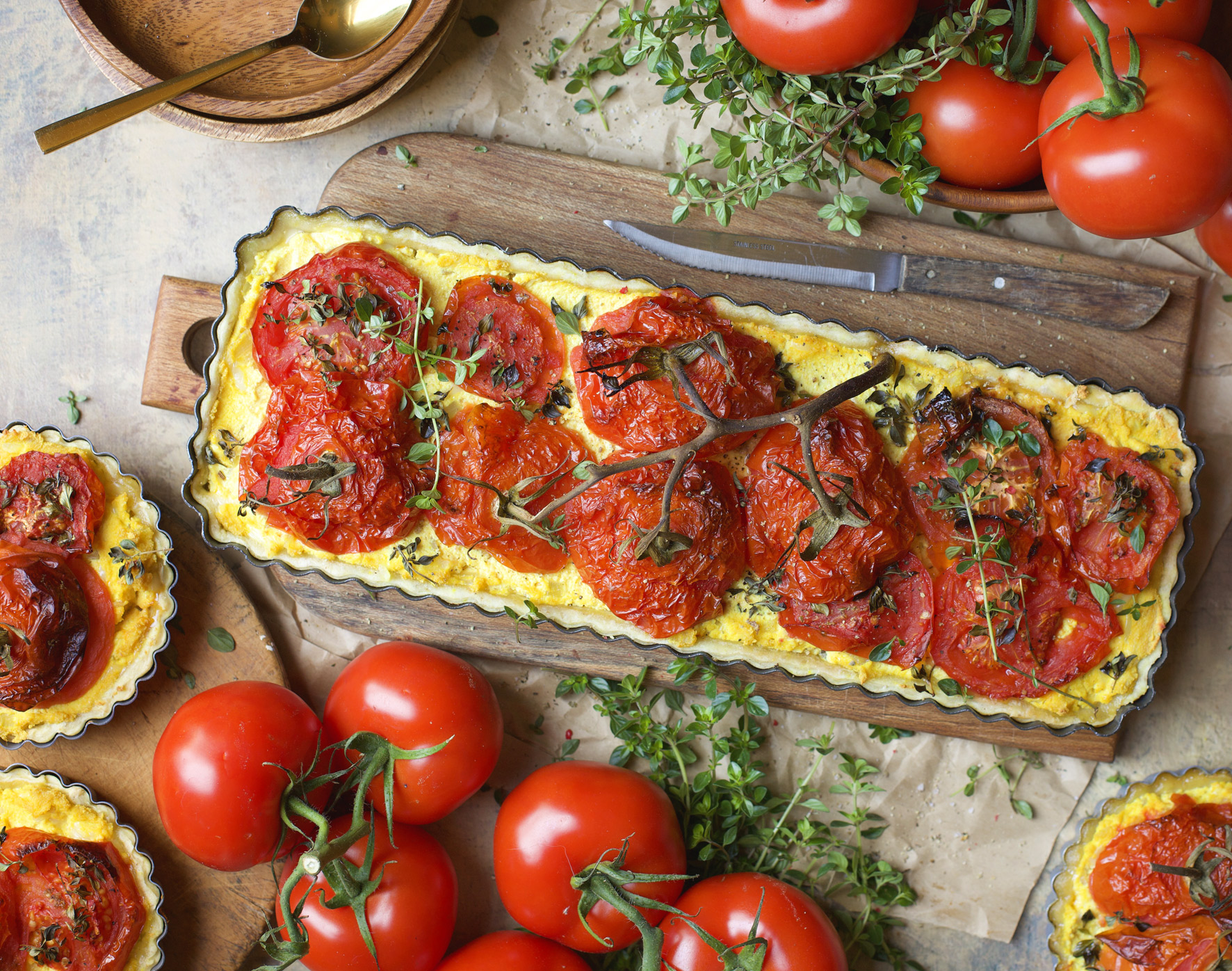 tomato tofu quiche